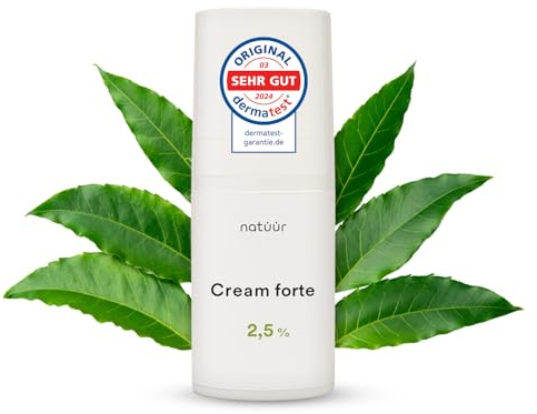 natüür Cream forte 15 ml | Reichhaltige Feuchtigkeitscreme bei Neurodermitis, Psoriasis & Ekzem Creme | Gesichtscreme & Körpercreme | Mit Neem-Extrakt | Moisturizer auch als Neurodermitis Creme