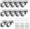12 PCS Castor Wheels, 25mm Universal Heavy Duty Swivel Casters Low Profile Self Adhesive Small Castors for Furniture with 360 Degree Plate to Move Heavy Objects