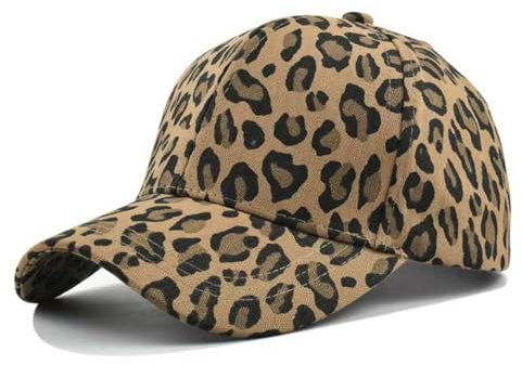 CharmBurst Gorro de Béisbol Ajustable, Gorra Dama con Estampado Leopardo Snapback, Gorra Trucker para Verano, Cappy con Visera Estampado Leo, Gorra de Béisbol Estilosa para Exterior