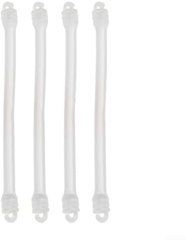 Juego de 4 amortiguadores de raqueta de tenis para mitigar el exceso de vibración de las cuerdas y soportar columpios controlados (blanco)