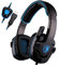 SADES SA901 7.1 Surround Sound Stereo Professionelle PC USB Gaming Headsets Stirnband Kopfhörer mit Mikrophon Tiefe Bässe Over-The-Ear-Lautstärkeregler für PC Gamers blau