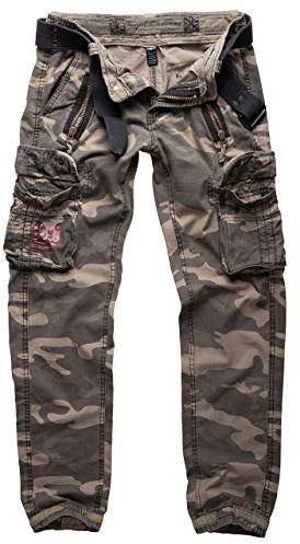 TROOPER Royal Traveler Pantalon, Homme Cargo Pantalon - Royal Camouflage Slim, XXL