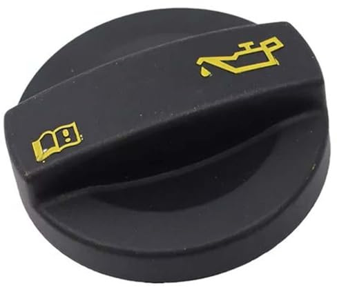 NIYATA 1 Pc Petrol Engine Oil Filler Cap 04E103485A Compatible with Volkswagen Audi A1 A3 A4 A5 A8 Q2 Q3 Seat Altea Ibiza Leon Skoda Fabia Octavia 1.0 1.2 1.4 1.6 Engine, ABS, Black