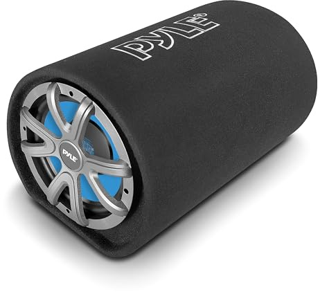 Pyle Altoparlanti Auto Subwoofer 20 Centimetri Rivestito in Moquette, Speaker 400 Watt Potenza Audio, Cassa Audio 5 Centimetri Bobina in Alluminio, 4 Ohm, 30Hz-700kHz, Nero