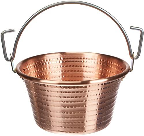 Pentole Agnelli Family Cooking Kessel in Kupfer, mit Griff Bügel Messing 28 cm Kupferfarben