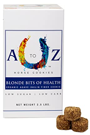 A TO Z HORSE COOKIES Horse Treats, Blonde Bits of Health, Low Carb/Sugar, A Softer Cookie, Wheat, Corn, Soy & Alfalfa Free, Made with Cinnamon & Agave, All Natural Ingredients, 2.5 lb