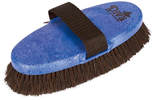 Haas Lammfellbürste Diva für Pferde, Kardätsche, Blau