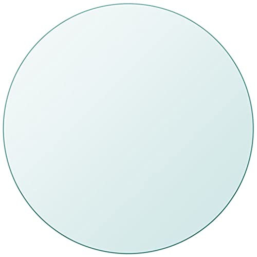 vidaXL Superficie de Mesa Redonda Trasnparente Cristal Templado 600 mm Tablero