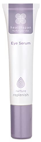 Healthspan Replenish Eye Serum (15ml) | With Phytoestrogens | Moisturises & Reduces Puffiness Around the Eyes | Reduces Fine Lines | With Shea Butter, Pro-Vitamin B5 & Vitamin E | Menopause Support