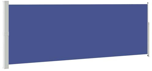 vidaXL Ausziehbare Seitenmarkise 160x500 cm Blau