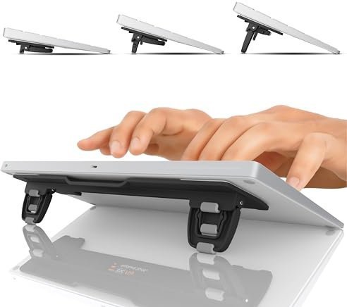 GPG2 ESC Flip Keyboard Stand for Desk, Compact Tilting Riser with 3 Adjustable Angles for Ergonomic Typing, Compatible with Magic Keyboard & Flat-Back Models