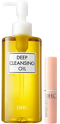 DHC Deep Cleansing Oil and Lip Cream, Facial Cleansing Oil, Makeup Remover, Hydrating, Moisturizing, Soothing, Set, Fragrance and Colorant Free, Ideal for all skin types, 6.7 fl. oz. and 0.05 oz.