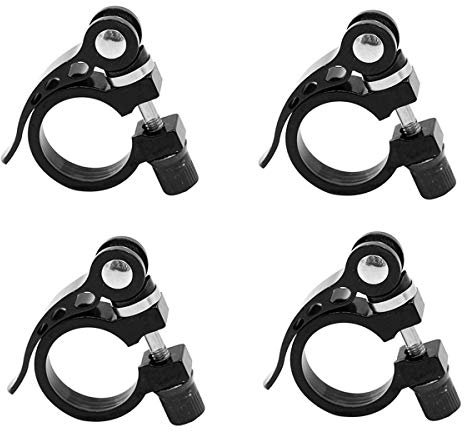 Exporee 4pcs Cycling Seat Clamps, Aluminium Alloy Bike Seat Post Clamp Collar Fit For 25.4/28.6/31.8/34.9mm