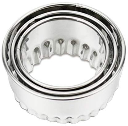 BESTOMZ Ausstechformen 3 Stück Edelstahl Ausstecher Runde Keksausstecher Knödel Hautschneider Ravioli Cutter 6 cm / 7 cm / 8 cm