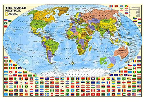 PAYOHTO Political World Map Jigsaw Puzzle 1000 Pieces for Adults or Teens with 197 Countries International World Flags Puzzle Educational Toy | 197 Countries, International World Flags, For Adults or Teens, Educational Toy