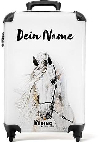 NoBoringSuitcases.com Fotokoffer - Complete Set - Amazon - Wit - Paard, Weißes Pferd