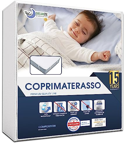 Dreamzie - matratzenschoner 70x140 2er Set - Wasserdicht - Baumwolle | Oeko-Tex zertifiziert · Mit 4 Eckgummis · Waschbare Matratzenauflage · Inkontinenzunterlage · Matratzenschutz Anti-milben