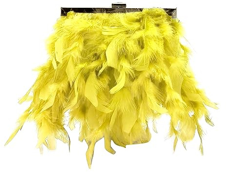 MOISTRI Frauen Feder Abend Geldbörsen und Clutches Exquisite Quaste Perle Tragetaschen für Hochzeit Bankett Party