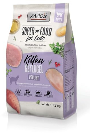 Mac's Cat Premium Trockenfutter für Katzen 1,5 kg (Aves Kitten Kätzchen)