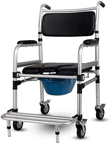 KOHARA 3-in-1-Klapp-Toilettenstuhl für den Nachttisch, extra breiter medizinischer Toilettenstuhl mit Aal-Sicherheitsstahlrahmen, höhenverstellbare Toilettentoilette