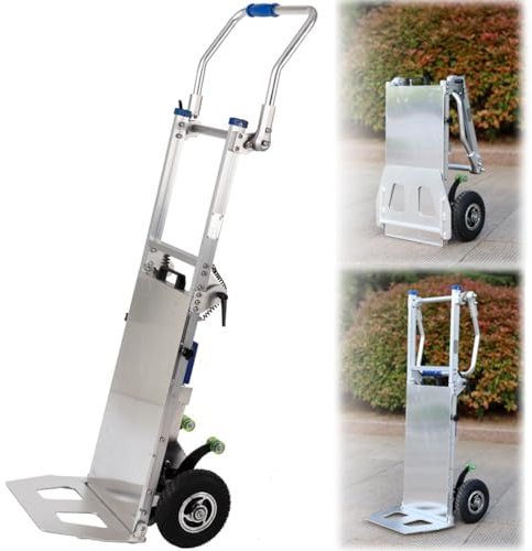 Carro Plegable,Sube-Escaleras Eléctrico,Con Mango Extensible,Aleación De Aluminio,Sube-Escaleras Con Carretilla De Mano Eléctrica,Adecuado Para Transportar Objetos Pesados A