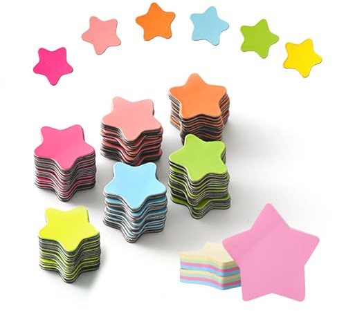 120 Stück Sternmagnete Und 2 Stern-Notizblöcke, Belohnungszubehör Für Schüler, Niedliche Kühlschrankmagnete, Dekorative Magnete