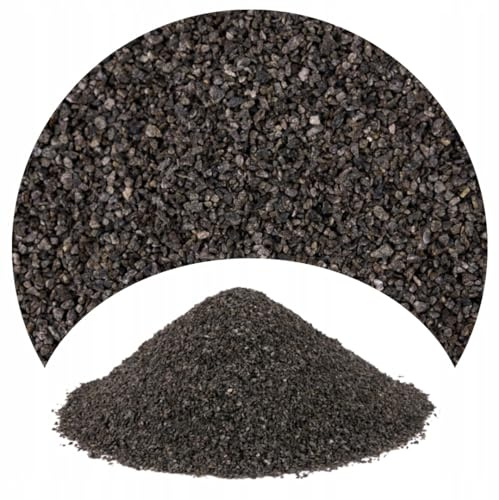 TD STONES Feiner Schwarzer Aquariensand – 0,5-1mm Körnung – Weicher Bodengrund für Süß- & Meerwasseraquarien, Schonend für Empfindliche Fische, Stabilisiert Ökosystem & Fördert Pflanzenwachstum – 24kg