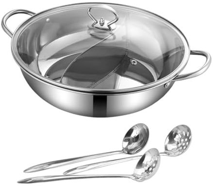 Alipis Set Di Pentole Calde - Pentola Per Zuppa Bi-sapore Acciaio Inossidabile Adatta Allinduzione Leggera