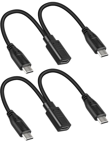 RIIEYOCA Câble de Charge Court USB Type C Femelle vers Double Type C Mâle, Prise en Charge de la Charge Uniquement, Câble de Charge séparateur 1 vers 2 USB C, (2 C Male)