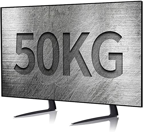 Supporto Parete TV, Supporto Tavolo TV, Base Triangolare Stabile in Acciaio Laminato a Freddo, la Maggior Parte dei televisori a Schermo Piatto LCD LED 43-70 Pollici, Supporta schermi Fino a 50 kg.