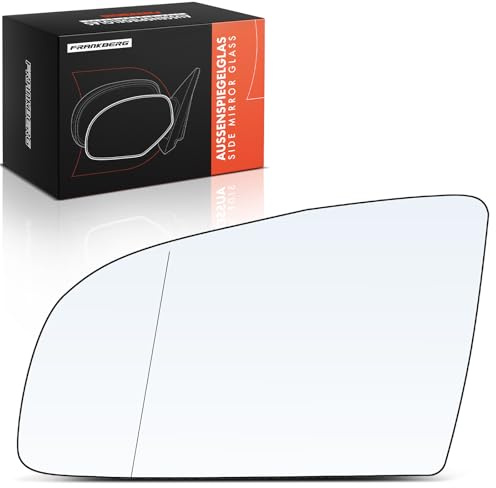 Frankberg Spiegelglas Außenspiegel Aussenspiegelglas 8E0857535E | Links, Asphärisch, Elektrisch, mit Basis; Kompatibel mit A4 8E2, A4 Avant 8E5