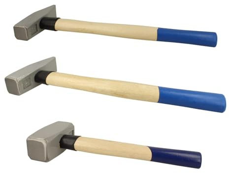 BOOMET Hammer Set · Schlosserhammer 500g / 1000g / Fäustel 1500g · weitere Hammer Sets erhältlich · für präzises Arbeiten · Ideal für Maurer und Schlosser