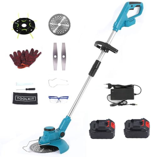 Tosaerba A Batteria da 24 V, Tagliaerba Ad Alta velocità da 10800 Giri/min, Lama Multifunzione 3 in 1, Asta Telescopica Regolabile + Testa Rotante A 90 Gradi