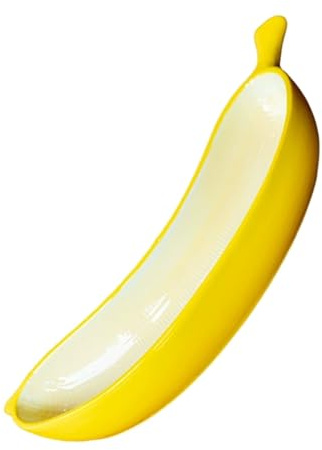 Cabilock Assiettes à Hors-d'œuvre en Céramique Forme Banane Jaune, Résistantes à Haute Température Décoloration, Cafés Modernes Maisons