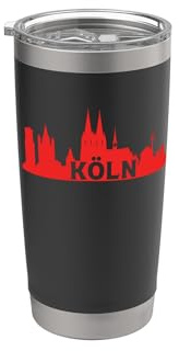 Cologne City Kölner Dom Stadt Köln Skyline Köln Doppelwandiger Edelstahl-Thermobecher