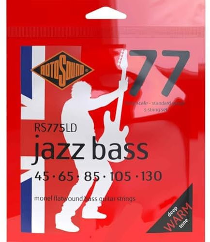 RS 775LD Jazz Saiten 5-st flat f黵 E-Bass 45 - 130 long scale