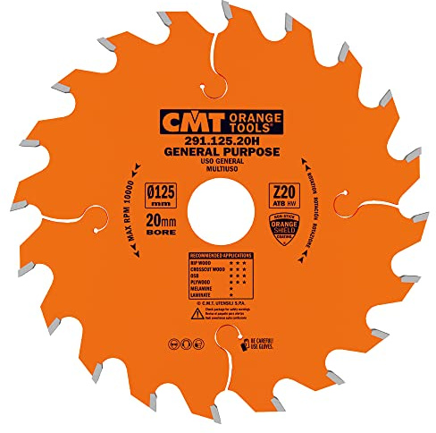 CMT ORANGE TOOLS 291.125.20H - HANDKREISSÄGEBLATT - LÄNGSSCHNITT 125X2.4X20 Z=20 15° WECHSELZAHN