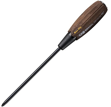 VESSEL B-330 Woody Penetrating Screwdriver Non-Slip Grip +2 x 150