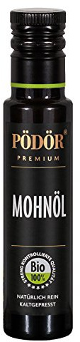 PÖDÖR - Bio Mohnöl 100 ml - kaltgepresst - naturbelassen - ungefiltert