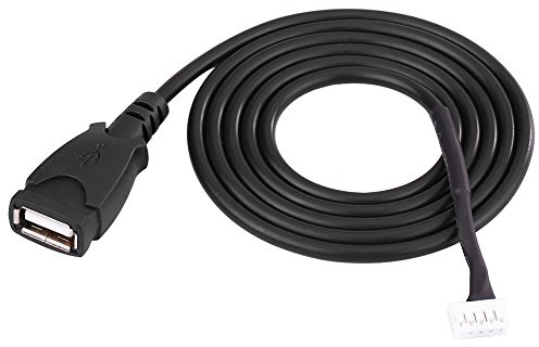 Keenso Câble USB d'interface d'autoradio, câble Adaptateur de Port Femelle USB avec Outils de Retrait pour 307 308 407 C2 C3 C4 RD9 RD43 RD45