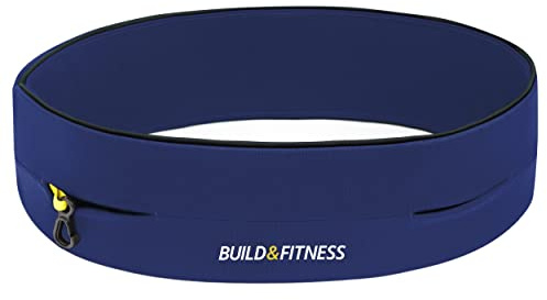 Build & Fitness Löparbälte, flip midjebälte med nyckelklämma - passar alla telefoner (iPhone, Samsung och mer) - För män och kvinnor, Löpning, jogging, gymträning, cykling och utomhusaktiviteter