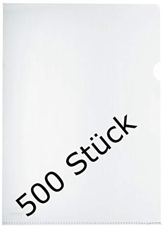 Herlitz 10843746 Aktenhülle A4 Standard, PP, 0,11 mm, transparent glasklar 100er Packung (A4, glasklar, 5)