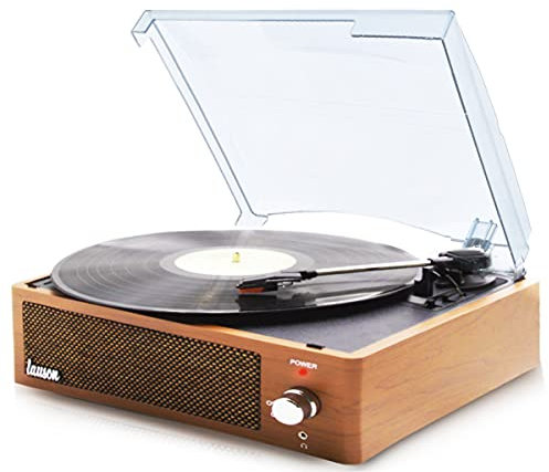 XN092 Giradischi in Vinile Vintage con Bluetooth e Altoparlanti Integrati Codifica della Funzione di Registrazione PC-Link Lettore vinile a 3 velocità 33, 45, 78 (Rovere)