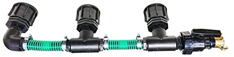 FN-Technik IBC Verbinder Regentonnenverbinder Tankverbinder 3-Fach 1' DN 50 Anschluss GEKA