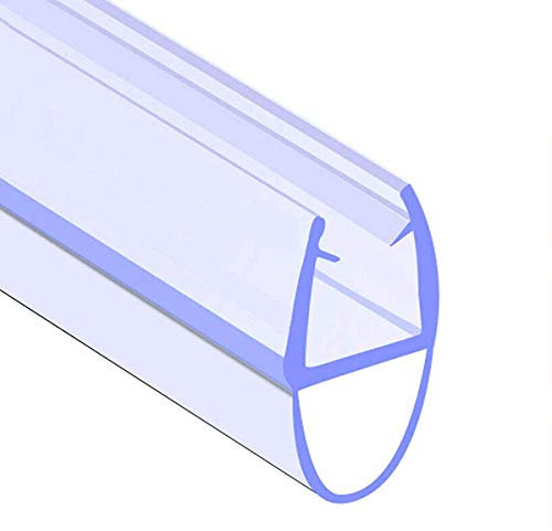 ECOSPA Rubber & Plastic Bath/Shower Screen Seal Strip for 4-6mm Straight Glass Screens or Doors • Bubble Height 4mm • Seals Gaps up to 13mm