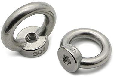 Sicherungsmuttern sortiment, Ringmuttern, Gewindering eyebolt Ring Einhaken Mutter Schrauben, M3 M4 M5 M6 M8 M10 M12 304 Edelstahl (Size : 2pcs M3, Style : Lifting eye nuts)