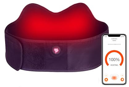 Vulpés Cintura renale riscaldata intelligente, supporto termico per schiena, reni e pelvici | controllo smartphone | progettato in Germania | senza powerbank (107 cm)