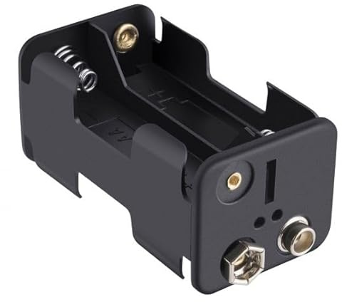 CABLEPELADO Flacher Batteriehalter, AAA-Batteriehalter, Gesamtspannung: 6 V (1,5 V pro Batterie), geeignet für 4 LR3 AAA-Batterien (FR3, HR3, LR3)