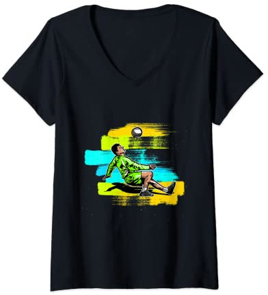 Damen Faustball Trikot für Sportler und Faustballer T-Shirt mit V-Ausschnitt