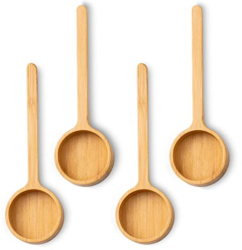 Bamboo Wooden Coffee Scoop Long Handle Measuring Scoop for Jars